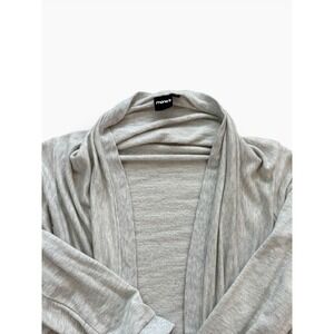 Mono B Gray‎ Open Front Draped Cardigan Size Medium